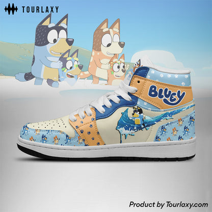 Footwearstorm Bluey Cartoon AJ1 High Sneakers Shoes For Men And Women 1