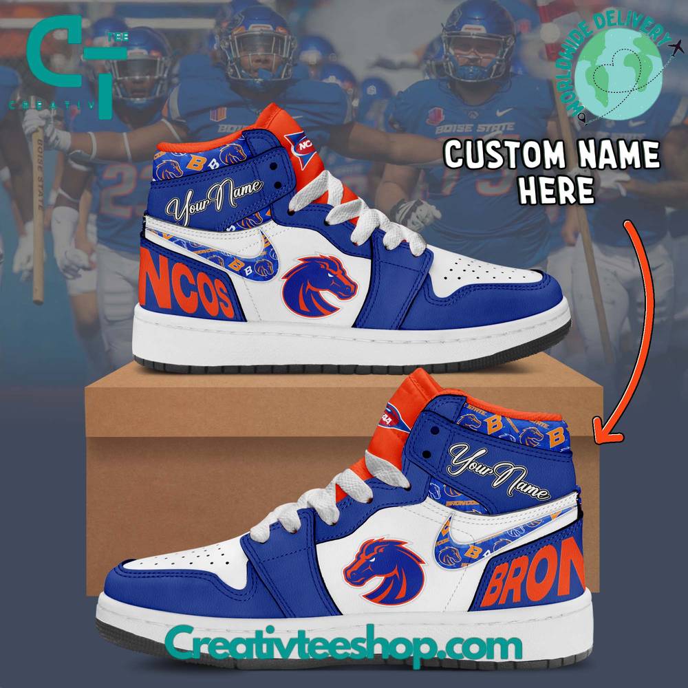 Footwearstorm Boise State Broncos AJ1 High Sneakers Shoes For Men And Women 1