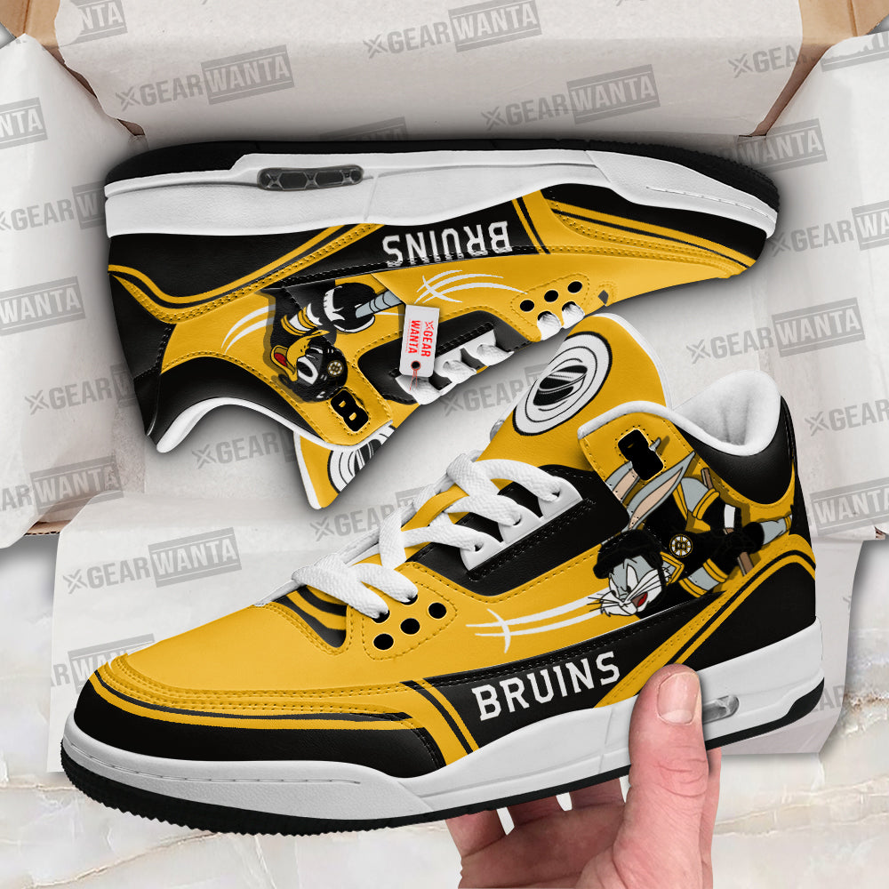 Footwearstorm Boston Bruins AJ3 Sneakers Shoes For Men And Women