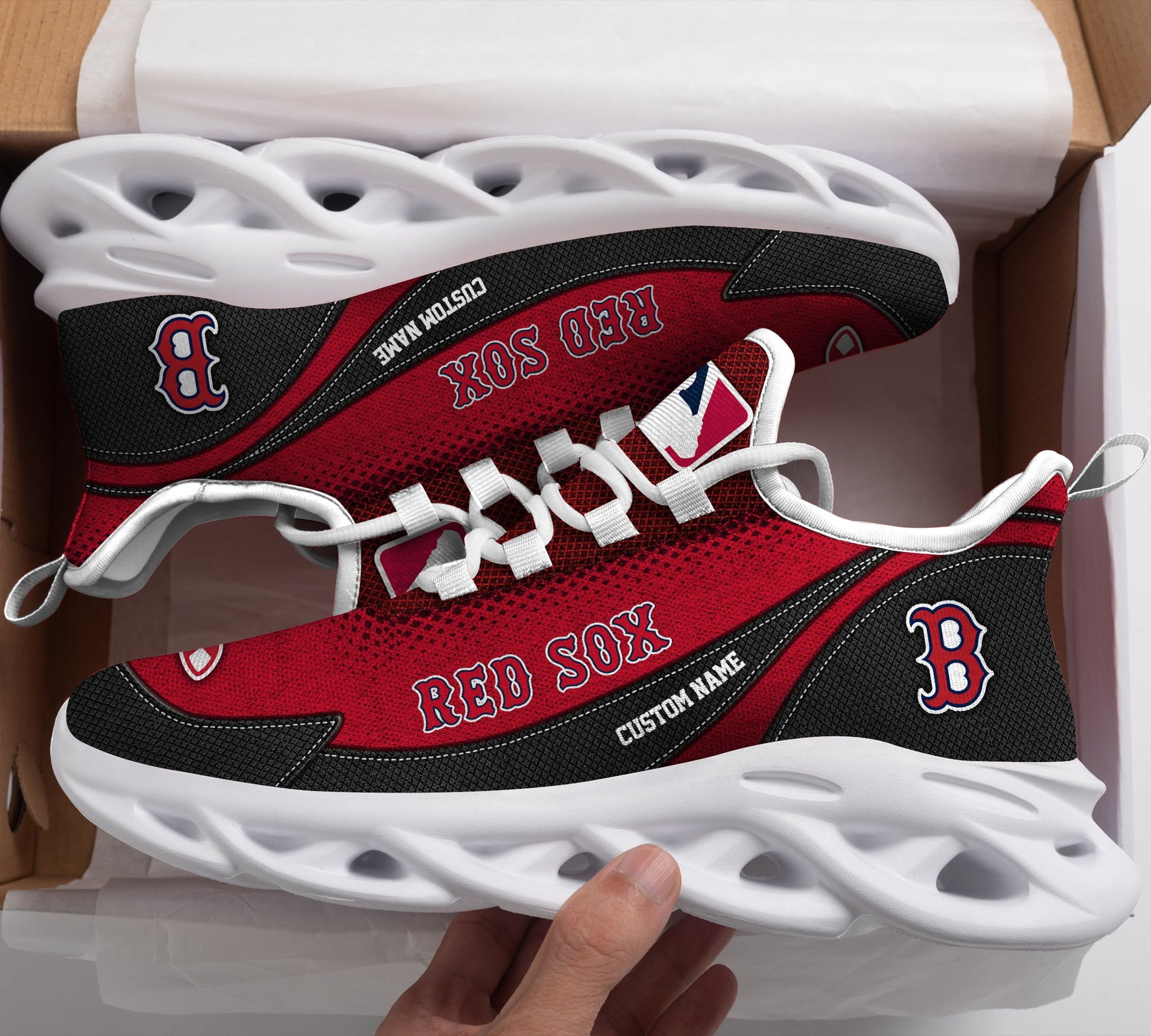 Footwearstorm Boston Red Sox MLB Max Soul Shoes Sneakers For Men And Women 1