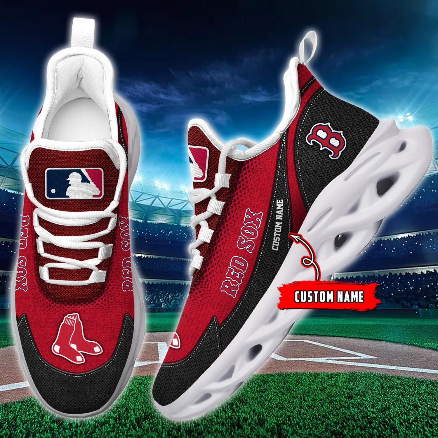Footwearstorm Boston Red Sox MLB Max Soul Shoes Sneakers For Men And Women 1