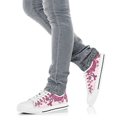 Footwearstorm Breast Cancer Awareness Breast Cancer Awareness Low Top Canvas Sneakers Shoes For Men And Women 1
