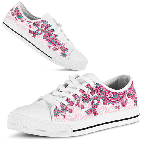 Footwearstorm Breast Cancer Awareness Breast Cancer Awareness Low Top Canvas Sneakers Shoes For Men And Women 1