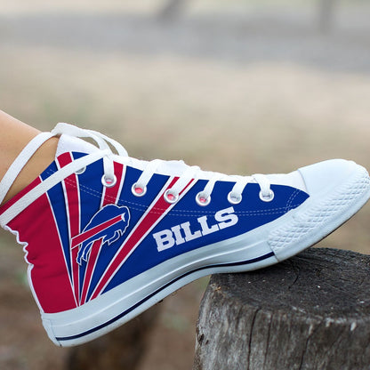 Footwearstorm Buffalo Bills High Top Canvas Sneakers Shoes For Men And Women 1