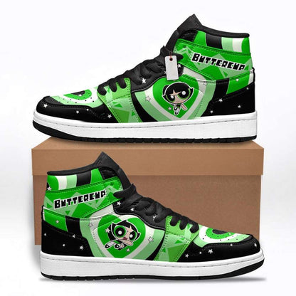 Footwearstorm Buttercup The Powerpuff Girls AJ1 High Sneakers Shoes For Men And Women 1
