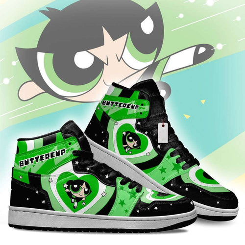 Footwearstorm Buttercup The Powerpuff Girls AJ1 High Sneakers Shoes For Men And Women 1