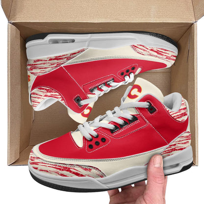 Footwearstorm Calgary Flames AJ3 Sneakers Shoes For Men And Women