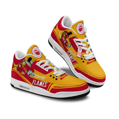 Footwearstorm Calgary Flames AJ3 Sneakers Shoes For Men And Women