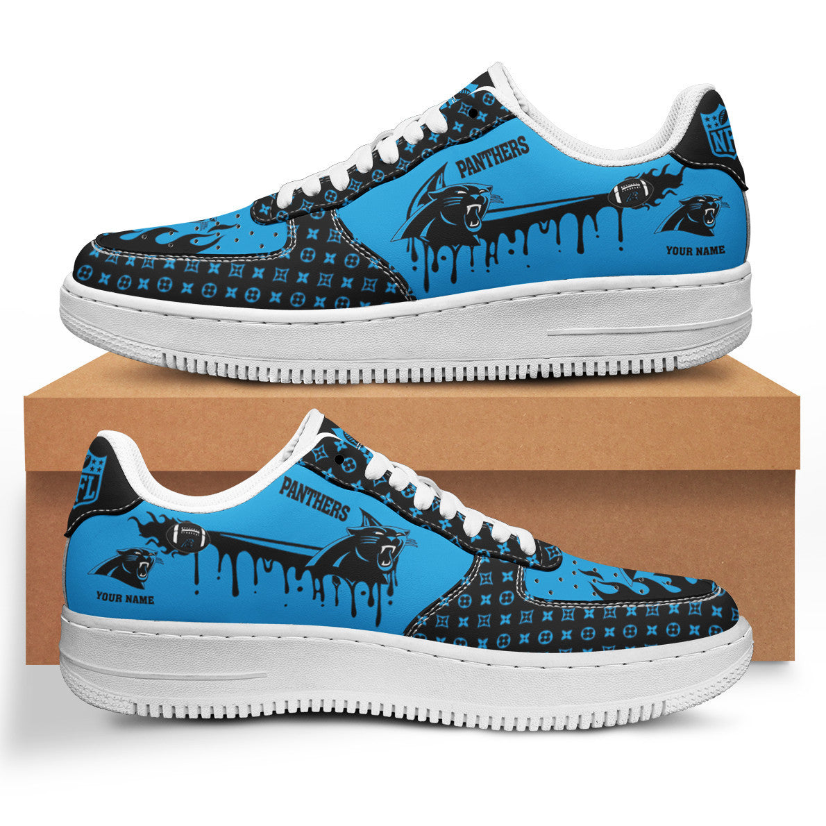 Footwearstorm Carolina Panthers NFL Air Low-Top Sneakers Shoes For Men And Women 1205799