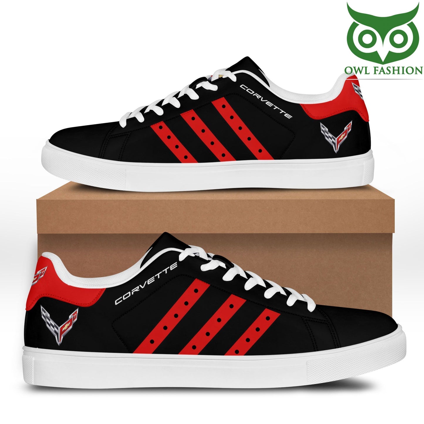 Footwearstorm Chevrolet Corvette Skate Stan Shoes Sneakes For Men And Women 1