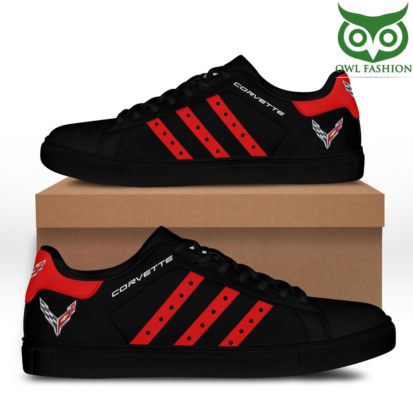 Footwearstorm Chevrolet Corvette Skate Stan Shoes Sneakes For Men And Women 1