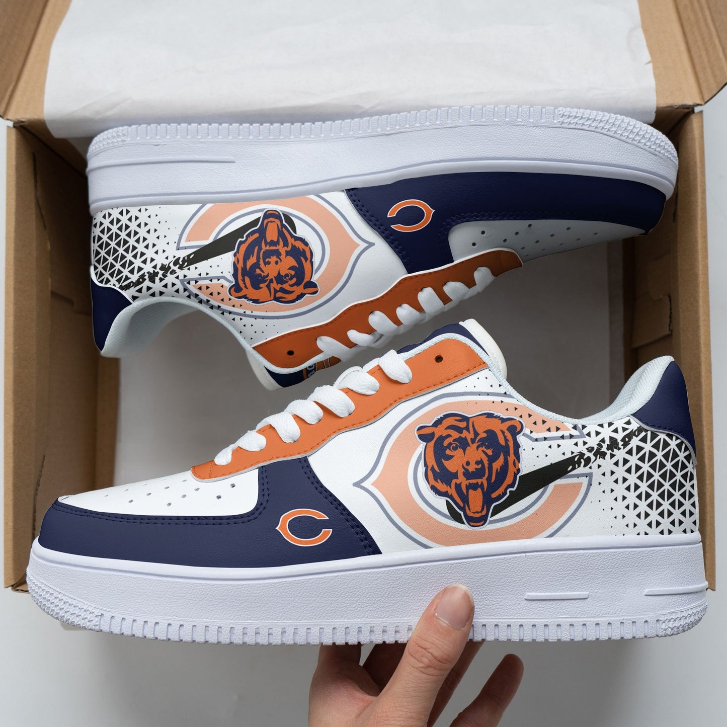 Footwearstorm Chicago Bears NFL Air Low-Top Sneakers Shoes For Men And Women 1205300