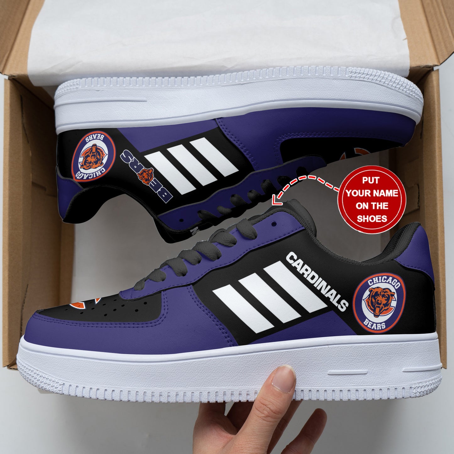 Footwearstorm Chicago Bears NFL Air Low-Top Sneakers Shoes For Men And Women 1205767