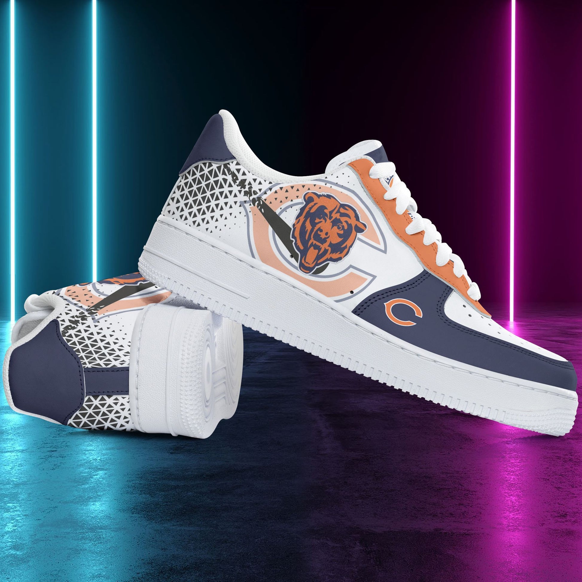 Footwearstorm Chicago Bears NFL Air Low-Top Sneakers Shoes For Men And Women 1205300