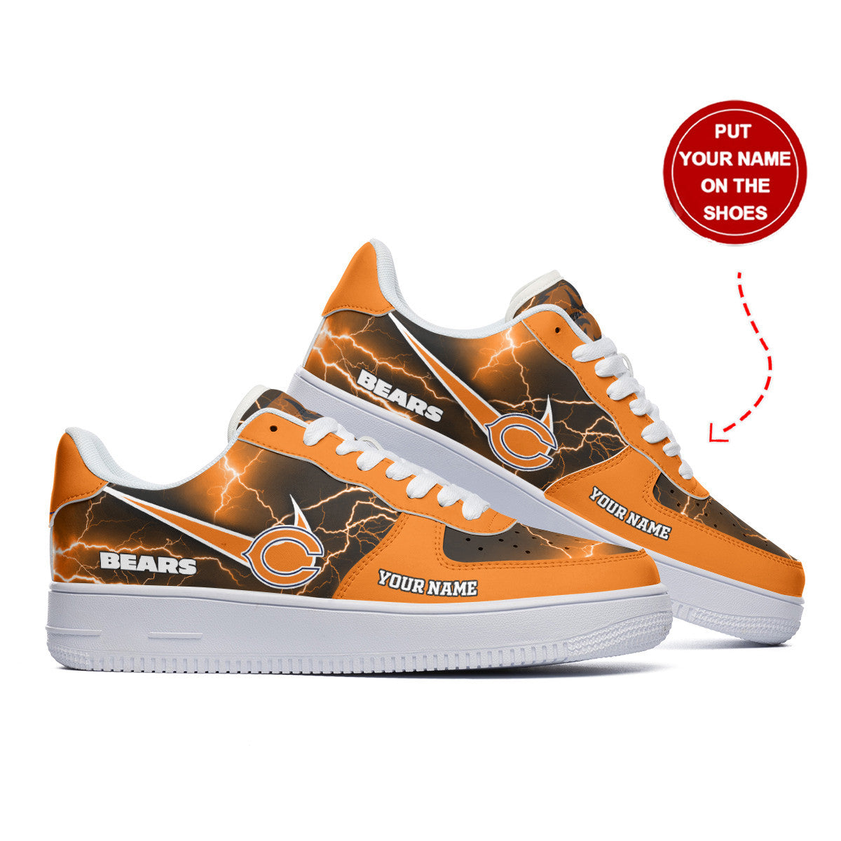 Footwearstorm Chicago Bears NFL Air Low-Top Sneakers Shoes For Men And Women 1205769
