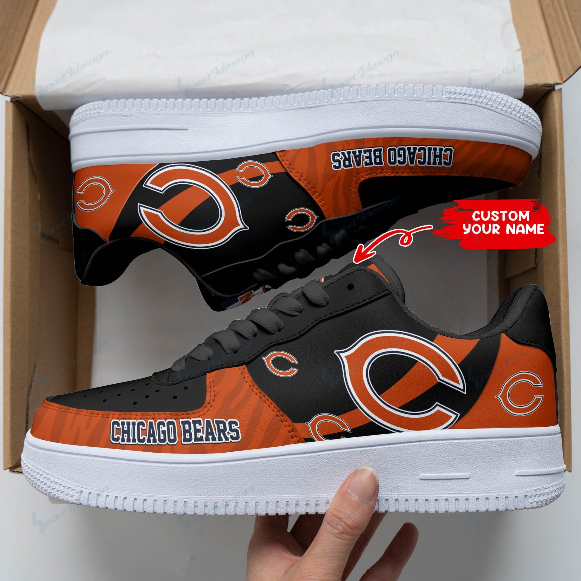 Footwearstorm Chicago Bears NFL Air Low-Top Sneakers Shoes For Men And Women 1205516