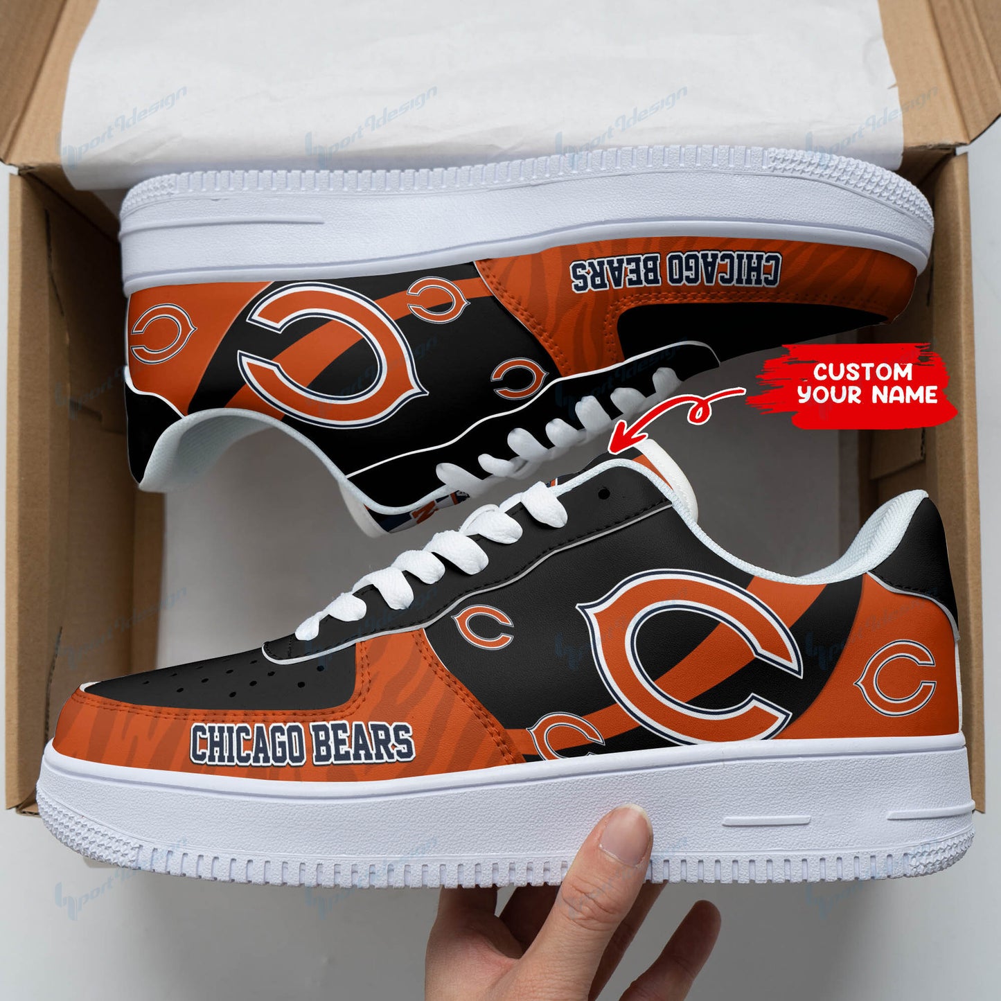 Footwearstorm Chicago Bears NFL Air Low-Top Sneakers Shoes For Men And Women 1205295