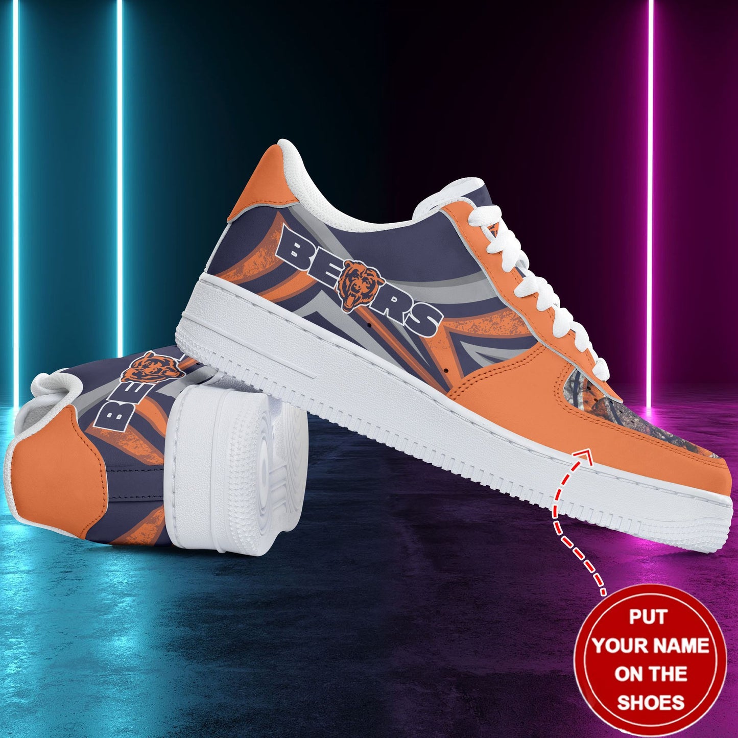 Footwearstorm Chicago Bears NFL Air Low-Top Sneakers Shoes For Men And Women 1205759
