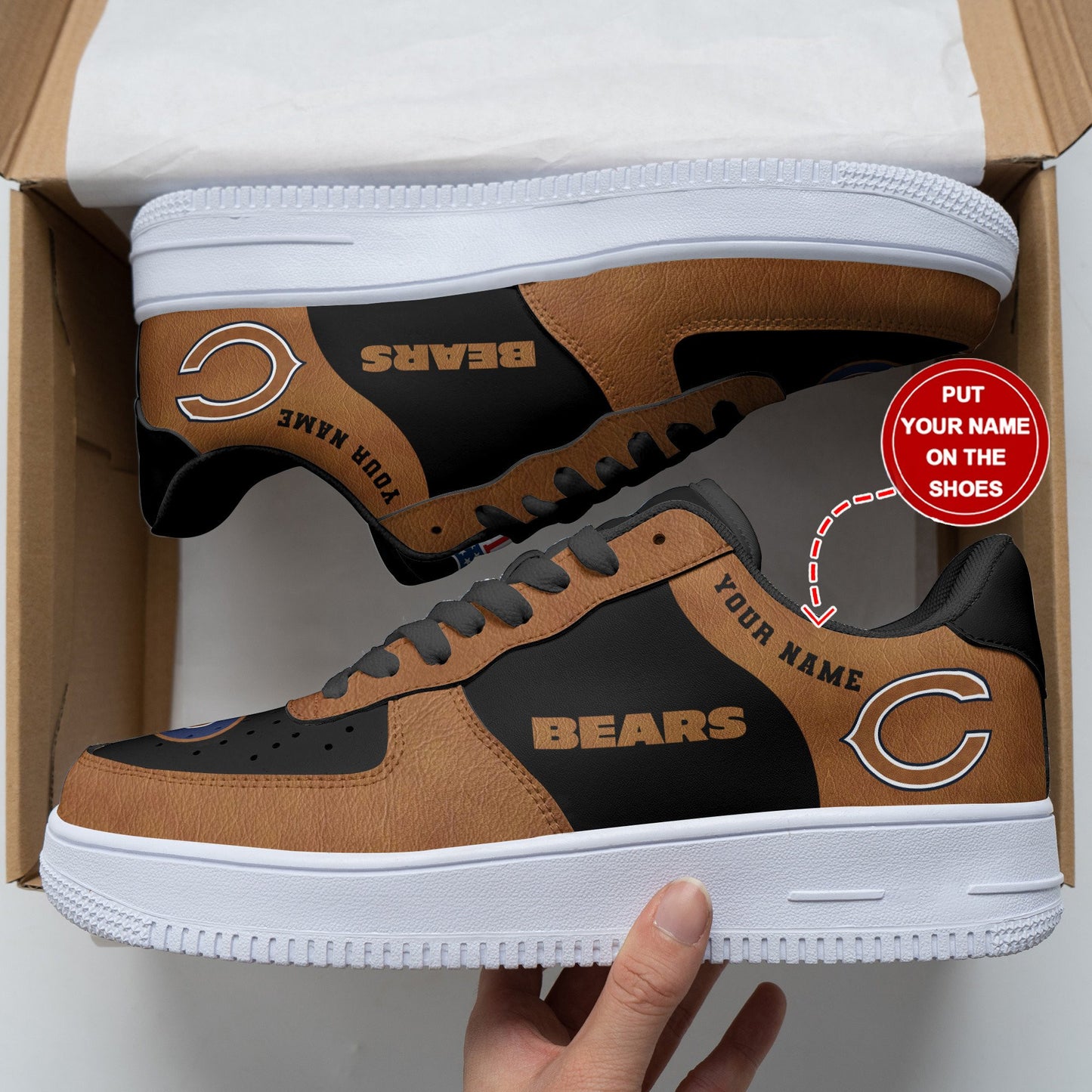 Footwearstorm Chicago Bears NFL Air Low-Top Sneakers Shoes For Men And Women 1205775