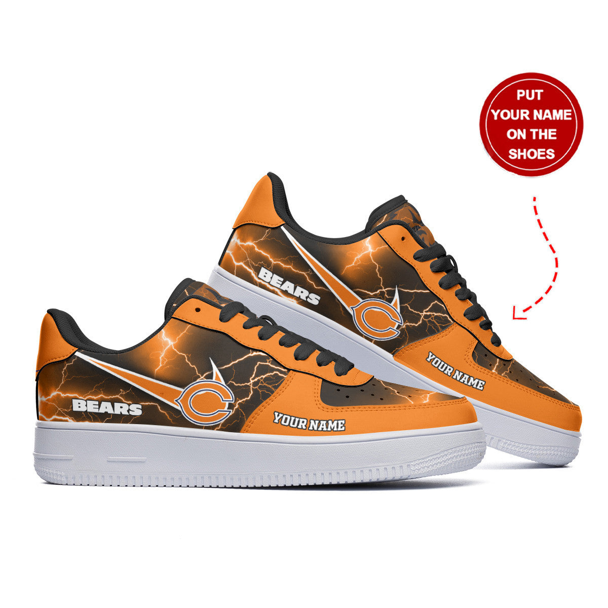 Footwearstorm Chicago Bears NFL Air Low-Top Sneakers Shoes For Men And Women 1205287
