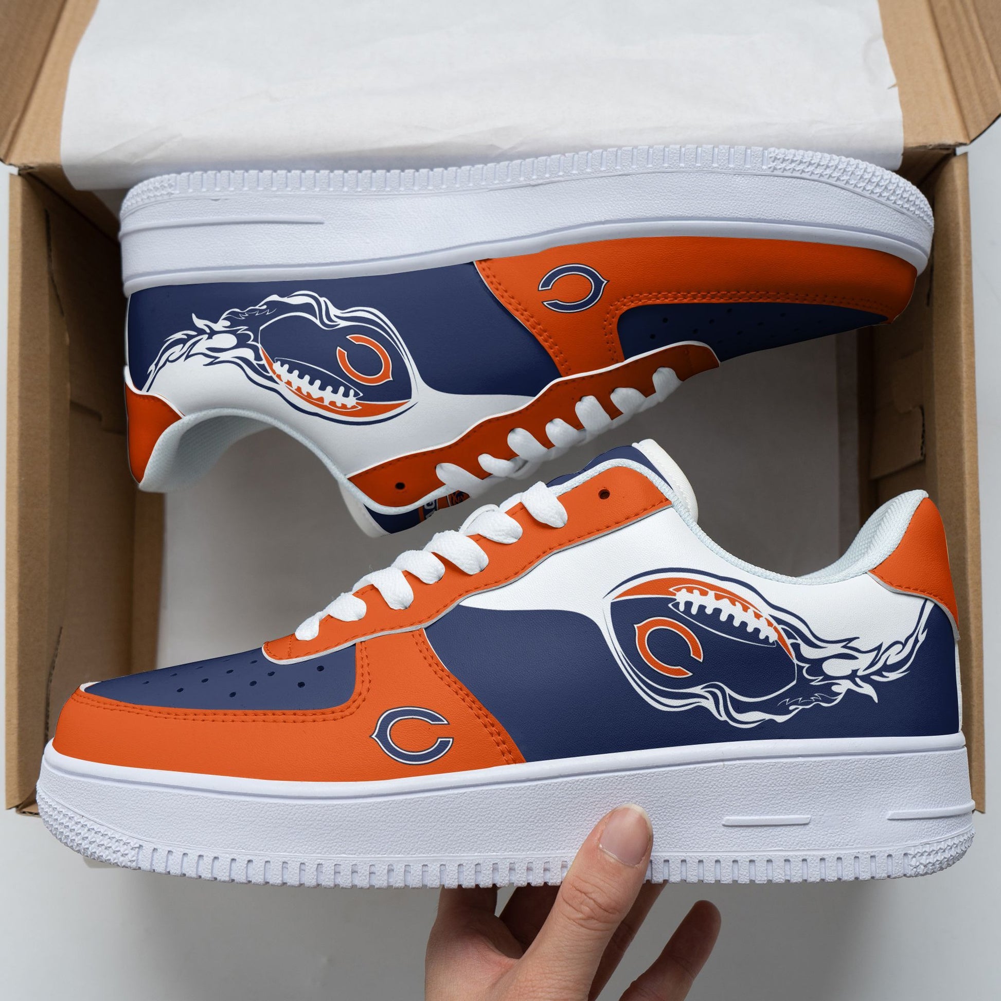 Footwearstorm Chicago Bears NFL Air Low-Top Sneakers Shoes For Men And Women 1205299