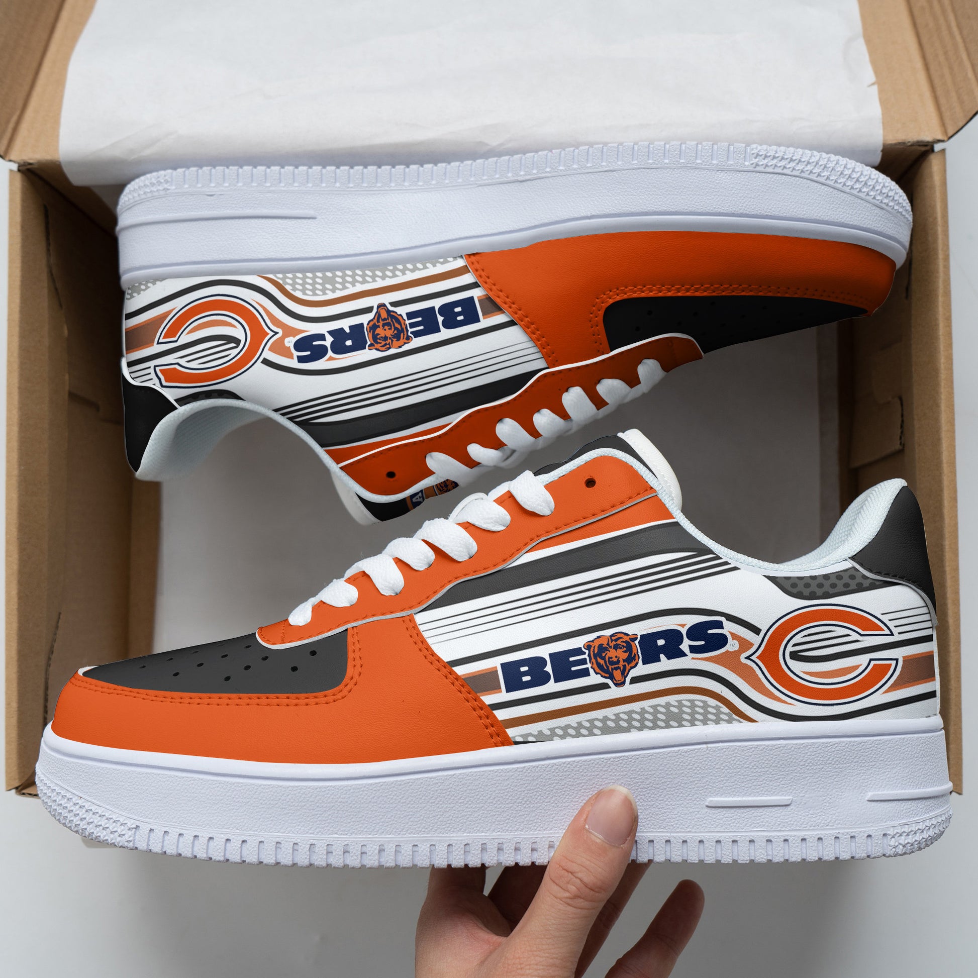Footwearstorm Chicago Bears NFL Air Low-Top Sneakers Shoes For Men And Women 1205779