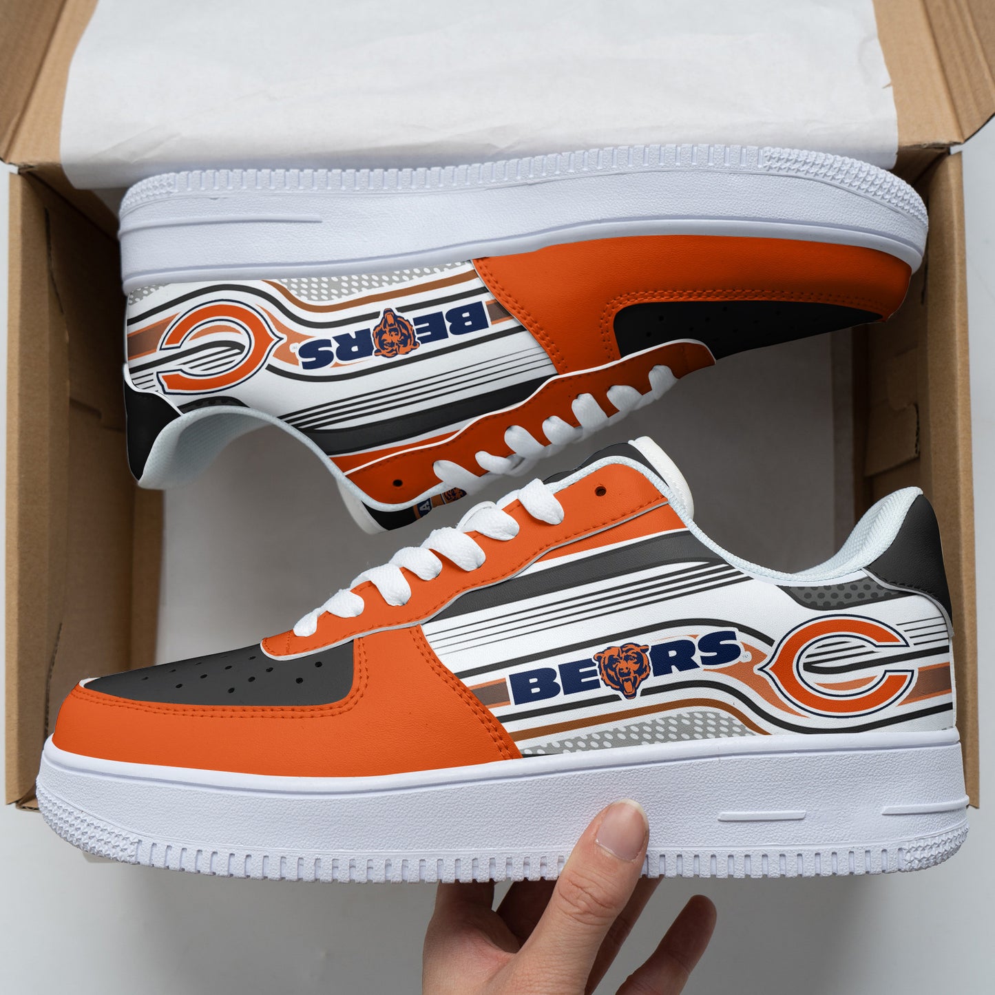 Footwearstorm Chicago Bears NFL Air Low-Top Sneakers Shoes For Men And Women 1205297