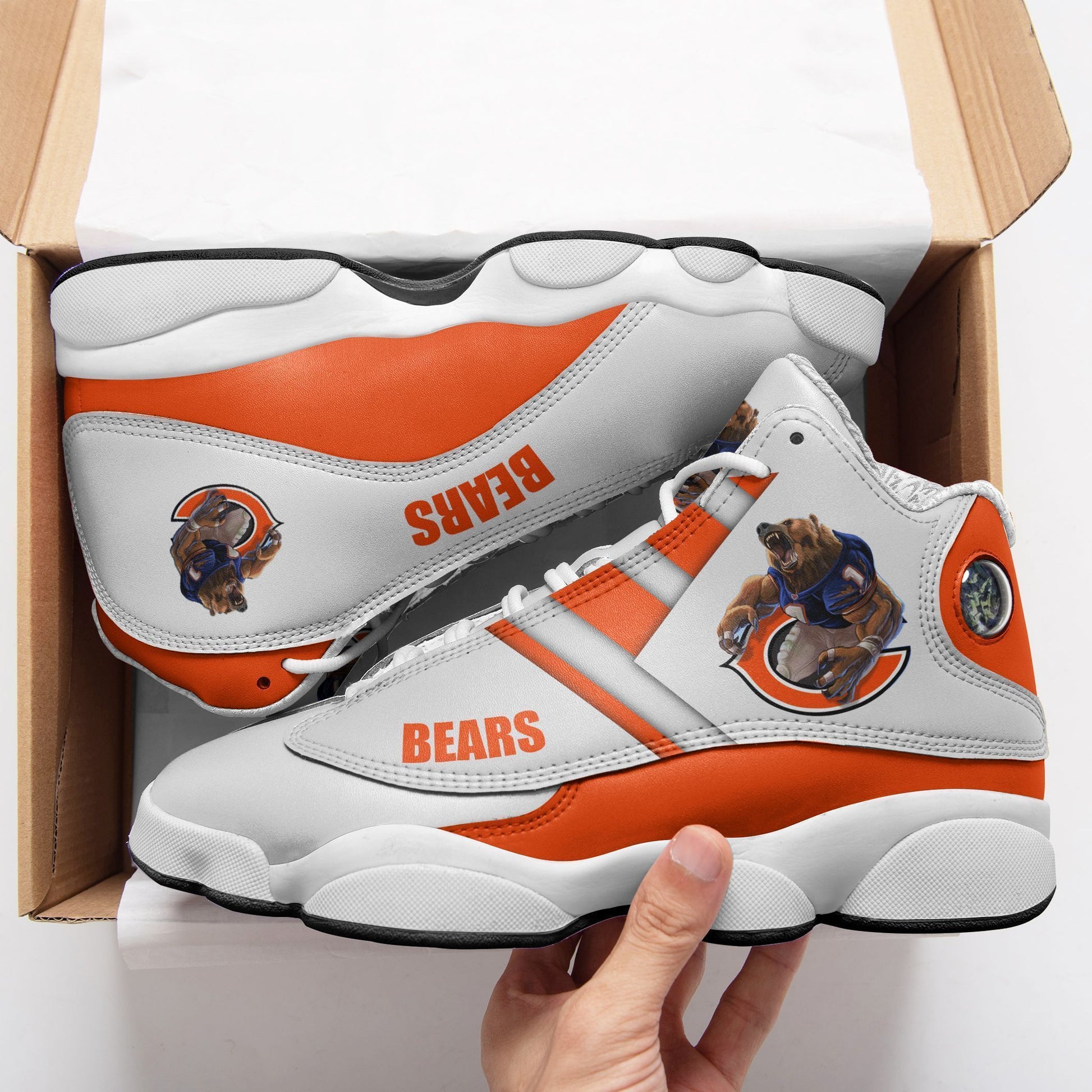 Footwearstorm Chicago Bears NFL AJ13 Sneakers Shoes For Men And Women 2