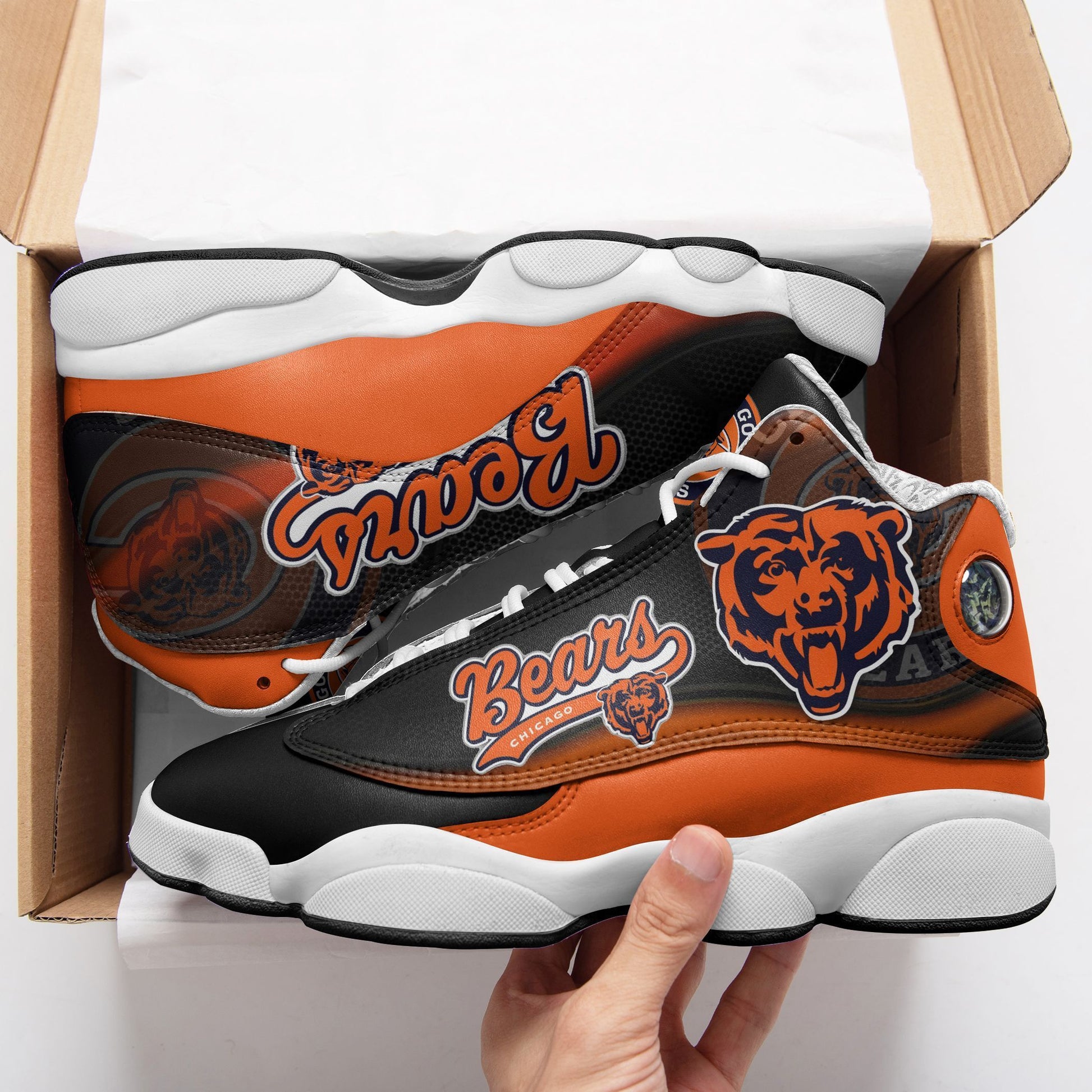 Footwearstorm Chicago Bears NFL AJ13 Sneakers Shoes For Men And Women 1