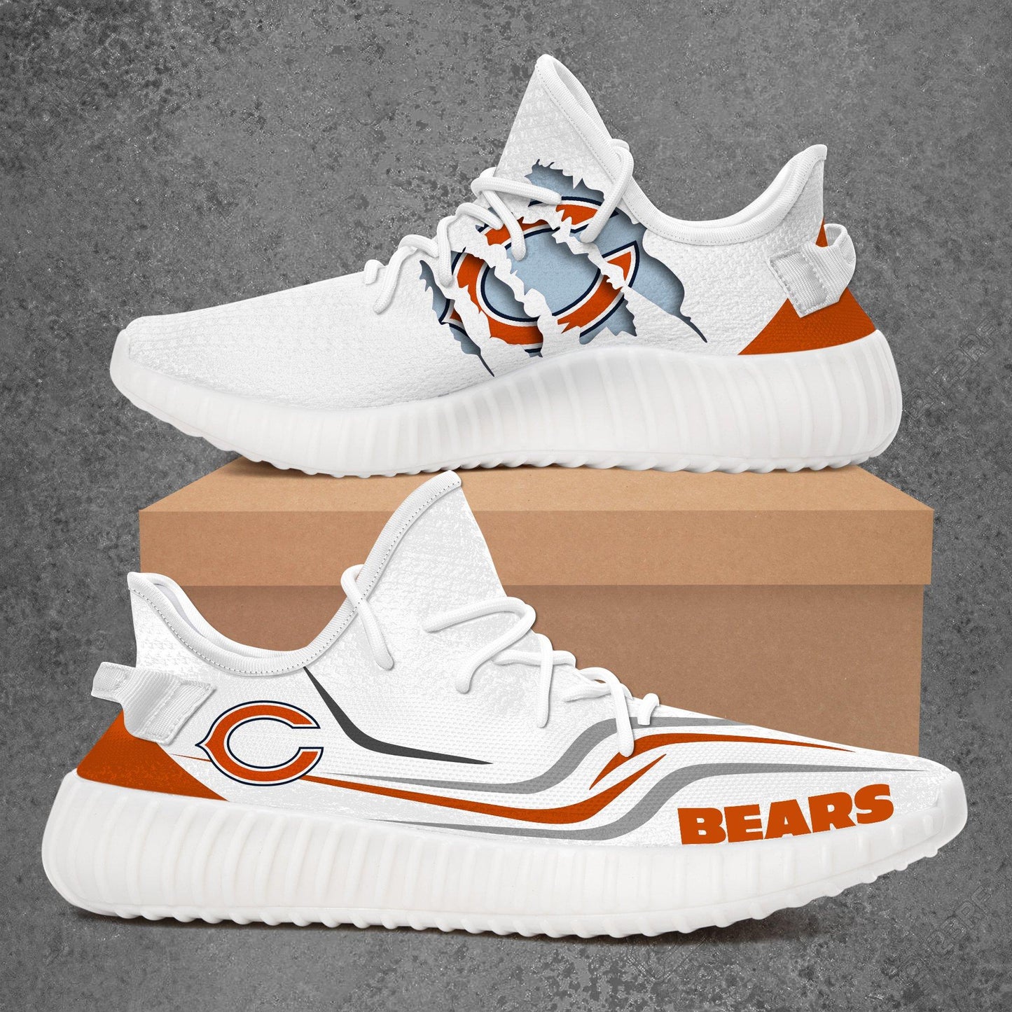 Footwearstorm Chicago Bears Yeezy Boost Shoes For Men And Women 1