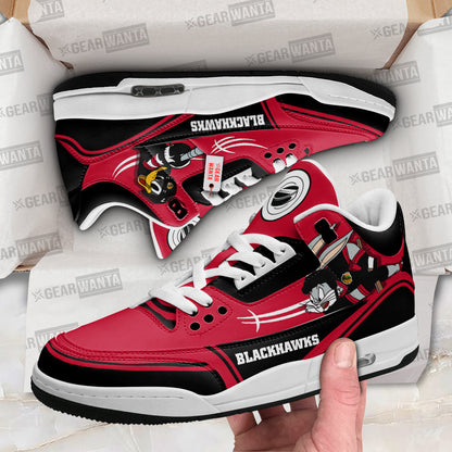 Footwearstorm Chicago Blackhawks AJ3 Sneakers Shoes For Men And Women