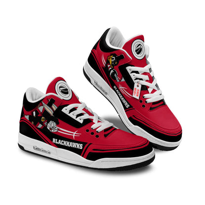 Footwearstorm Chicago Blackhawks AJ3 Sneakers Shoes For Men And Women