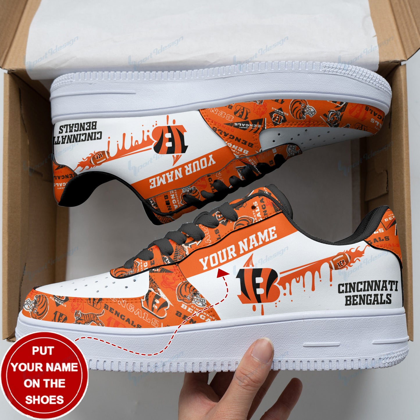 Footwearstorm Cincinnati Bengals Air Low-Top Sneakers Shoes For Men And Women 120531