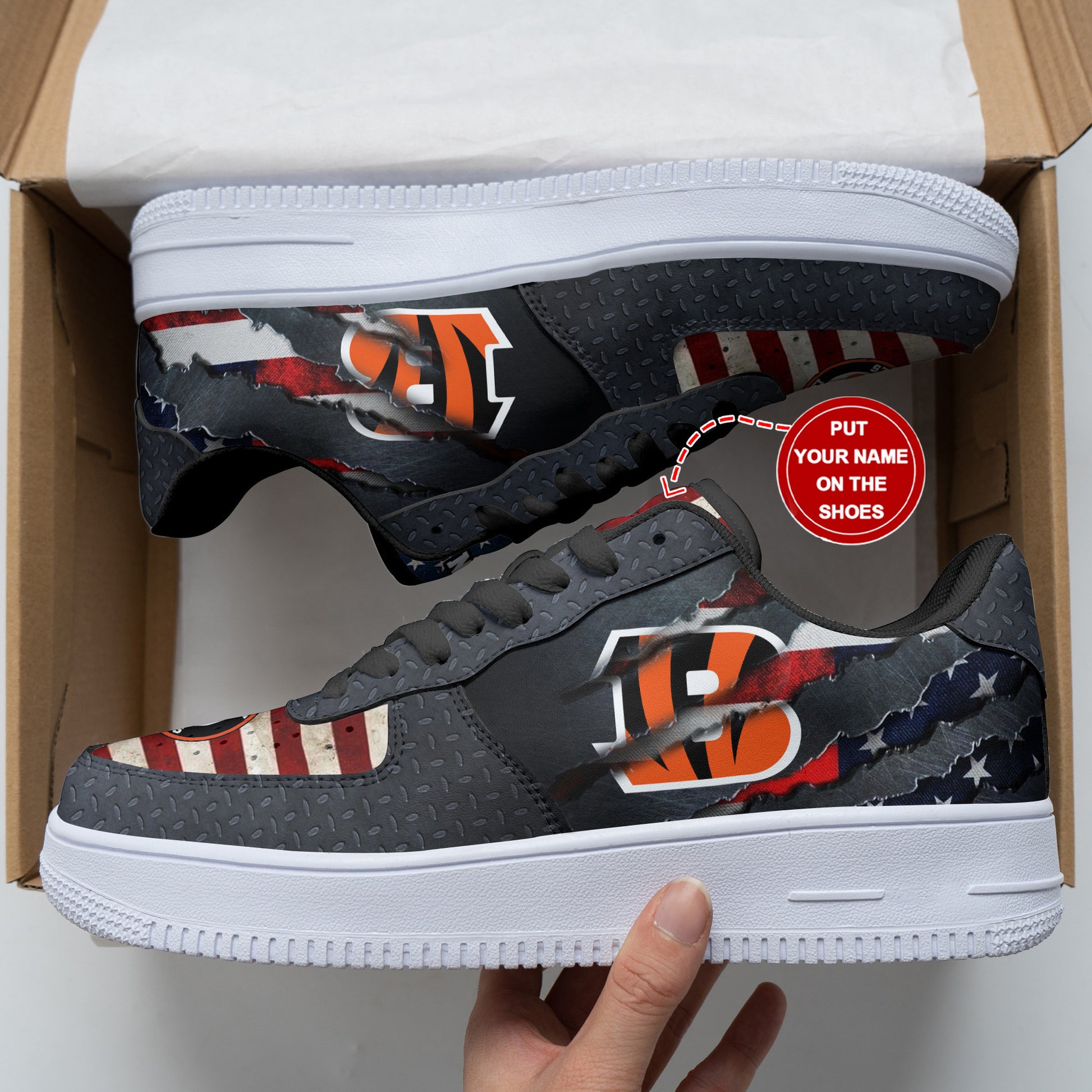 Footwearstorm Cincinnati Bengals Air Low-Top Sneakers Shoes For Men And Women 120537