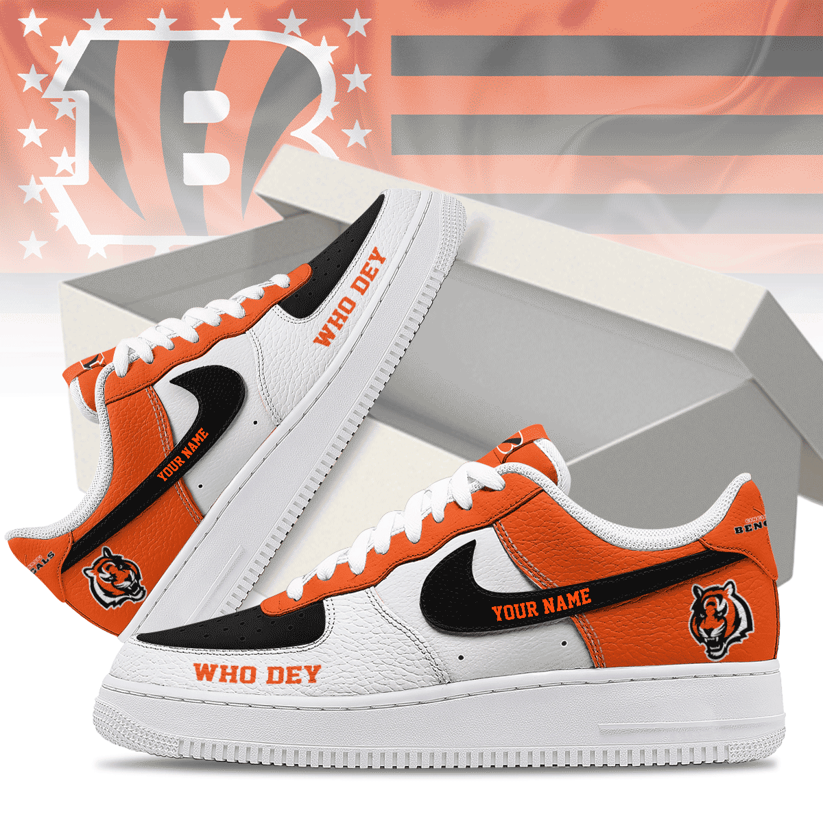 Footwearstorm Cincinnati Bengals Air Low-Top Sneakers Shoes For Men And Women 1