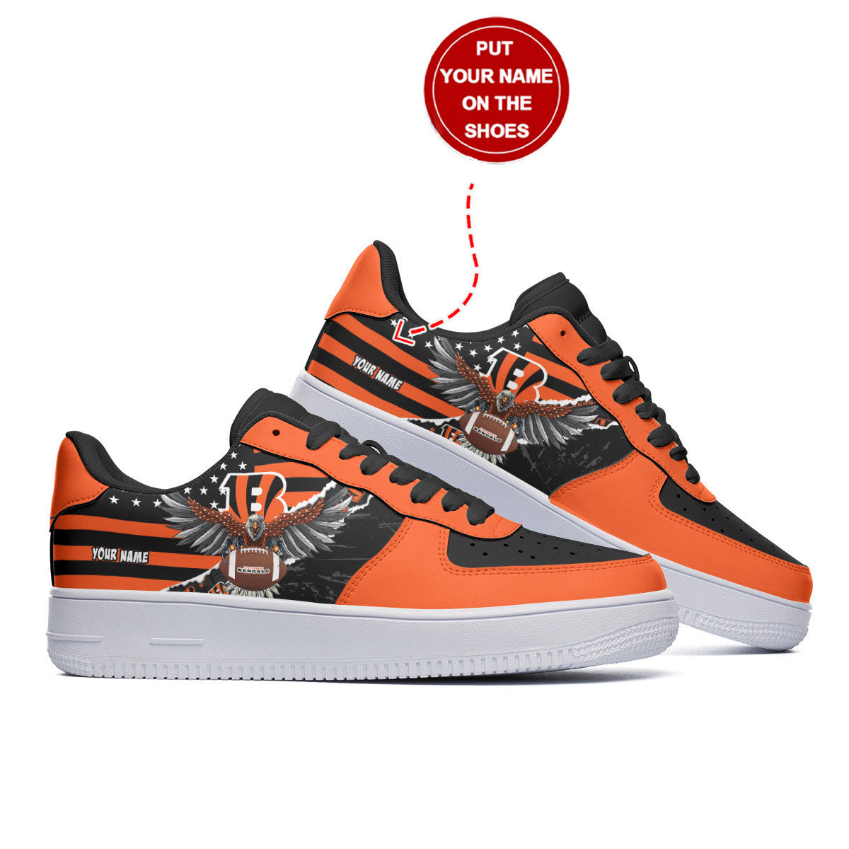 Footwearstorm Cincinnati Bengals Air Low-Top Sneakers Shoes For Men And Women 120546