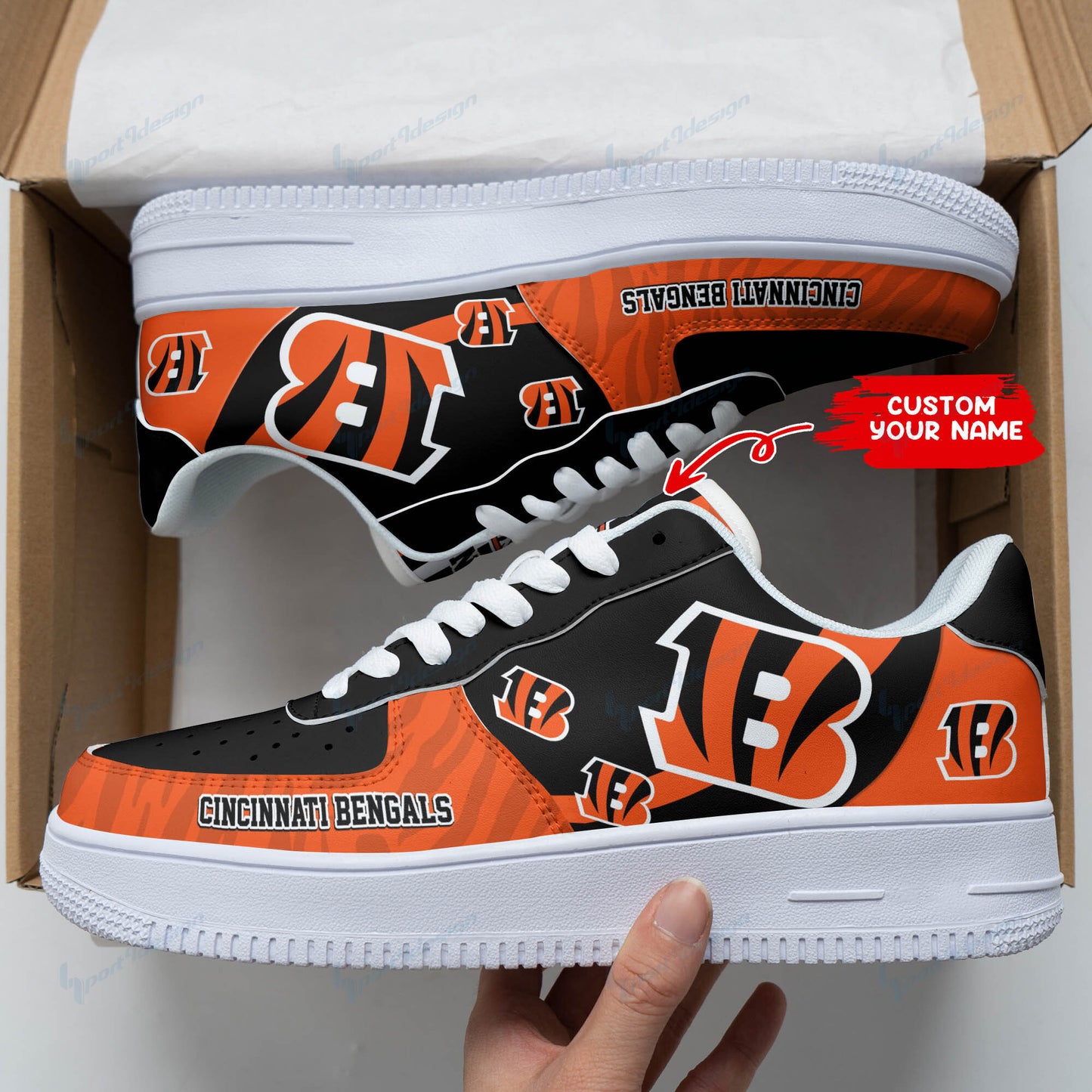 Footwearstorm Cincinnati Bengals NFL Air Low-Top Sneakers Shoes For Men And Women 1205374