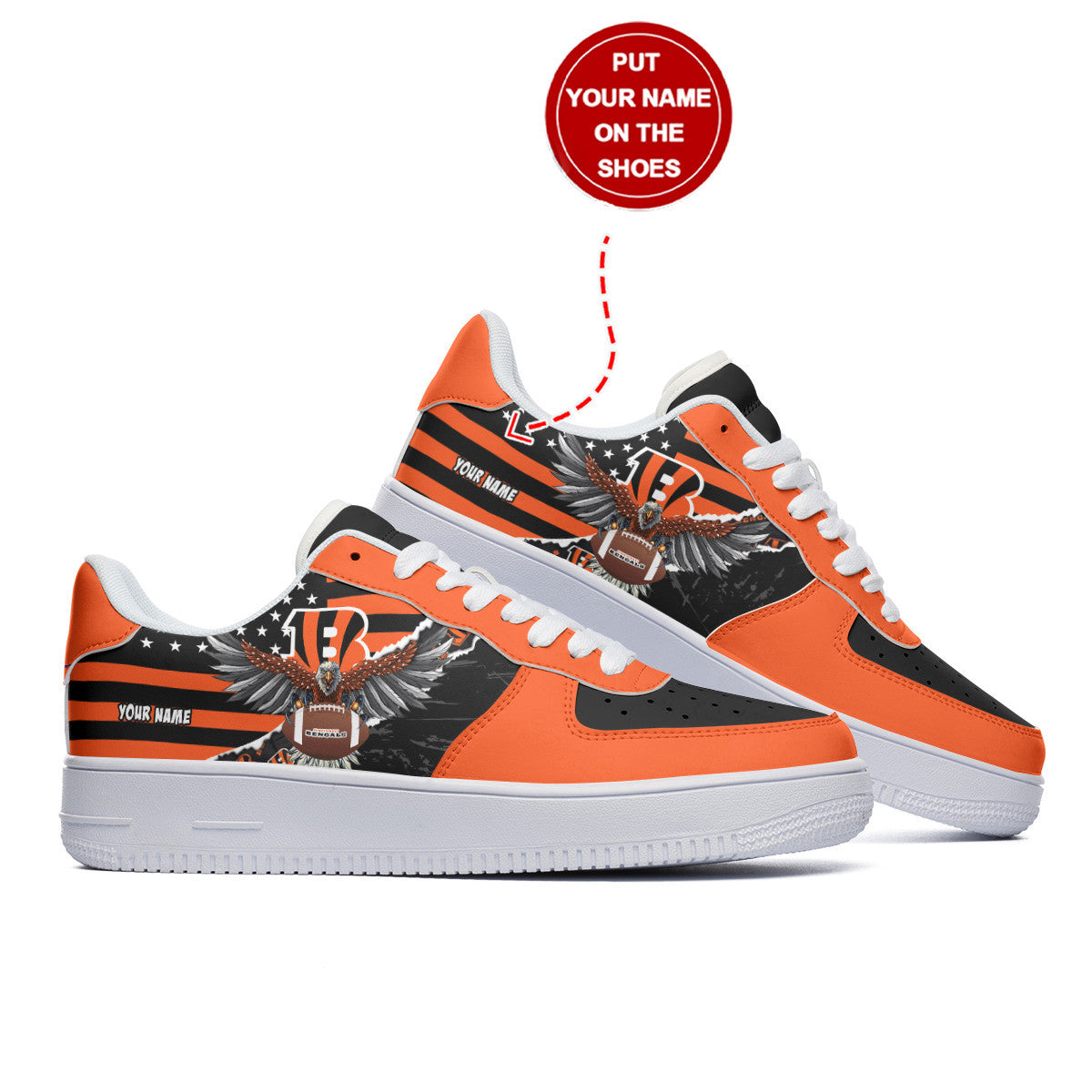 Footwearstorm Cincinnati Bengals NFL Air Low-Top Sneakers Shoes For Men And Women 1205377