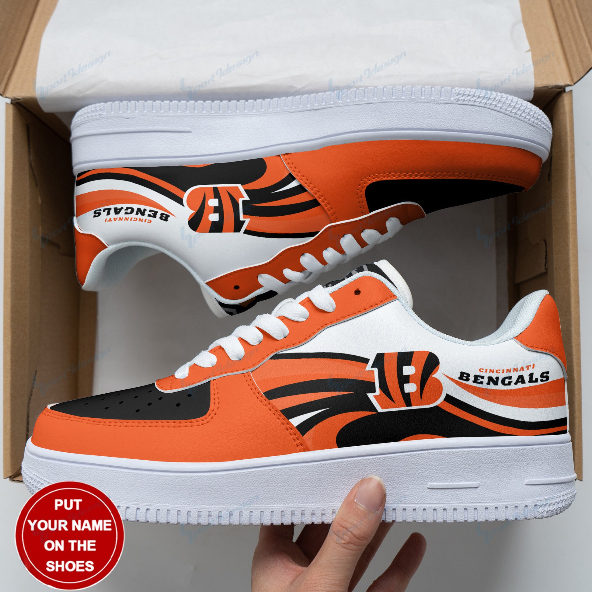 Footwearstorm Cincinnati Bengals NFL Air Low-Top Sneakers Shoes For Men And Women 1205366