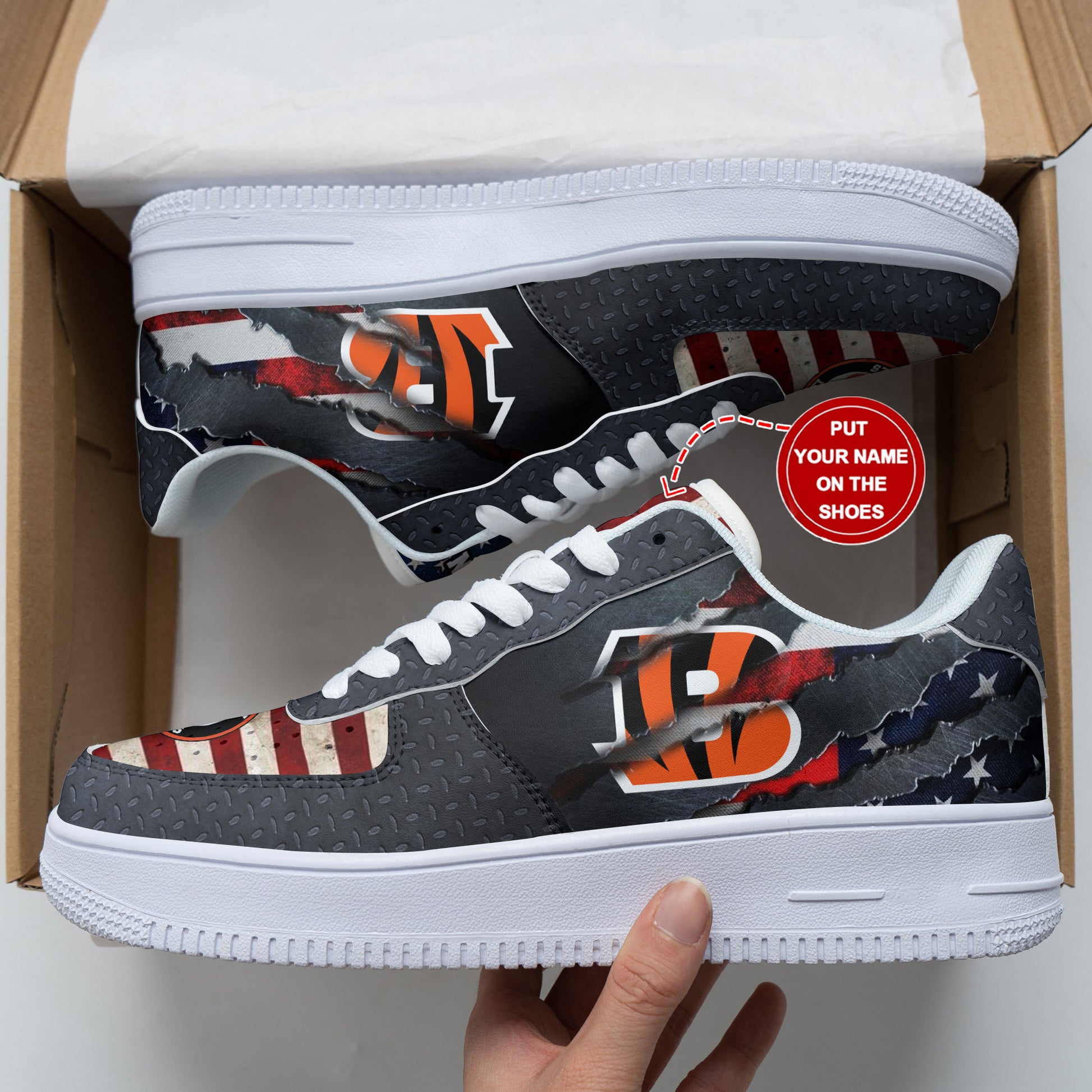 Footwearstorm Cincinnati Bengals NFL Air Low-Top Sneakers Shoes For Men And Women 1205686