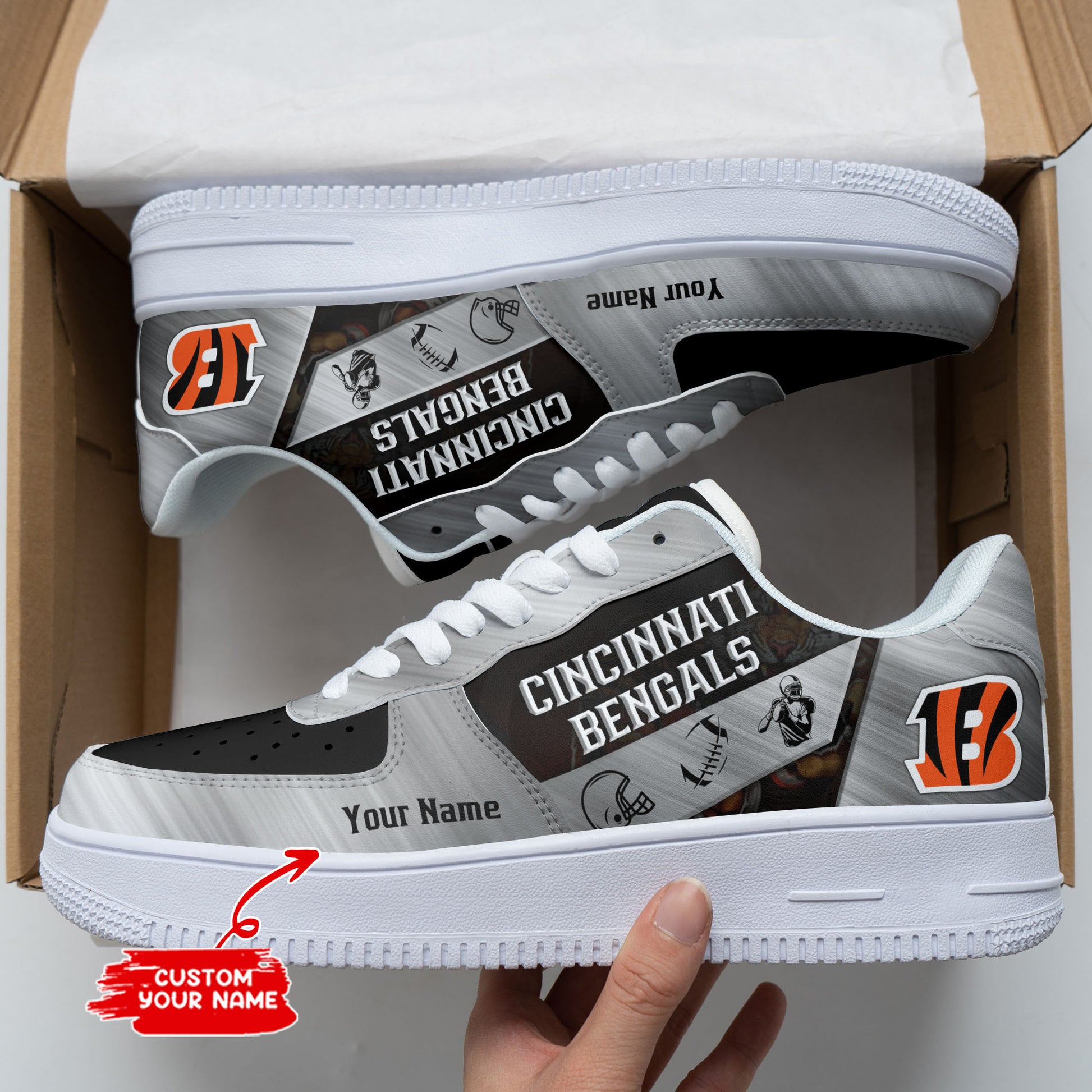 Footwearstorm Cincinnati Bengals NFL Air Low-Top Sneakers Shoes For Men And Women 1205691