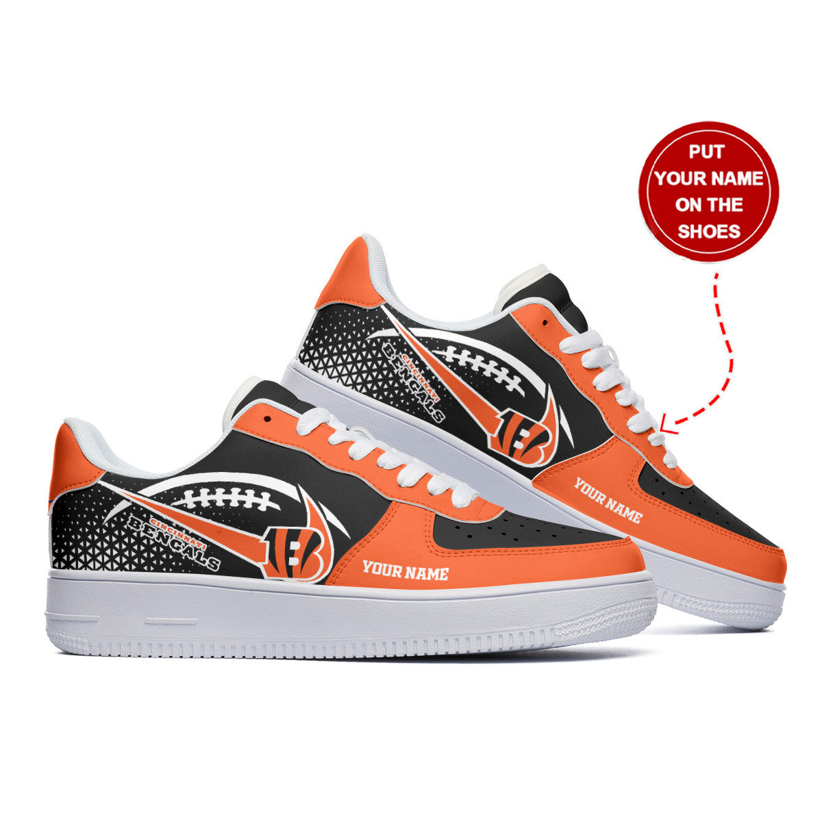 Footwearstorm Cincinnati Bengals NFL Air Low-Top Sneakers Shoes For Men And Women 1205364