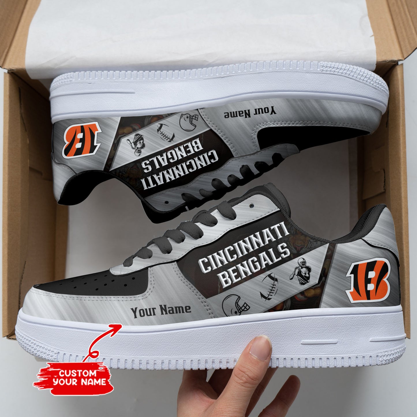 Footwearstorm Cincinnati Bengals NFL Air Low-Top Sneakers Shoes For Men And Women 1205691