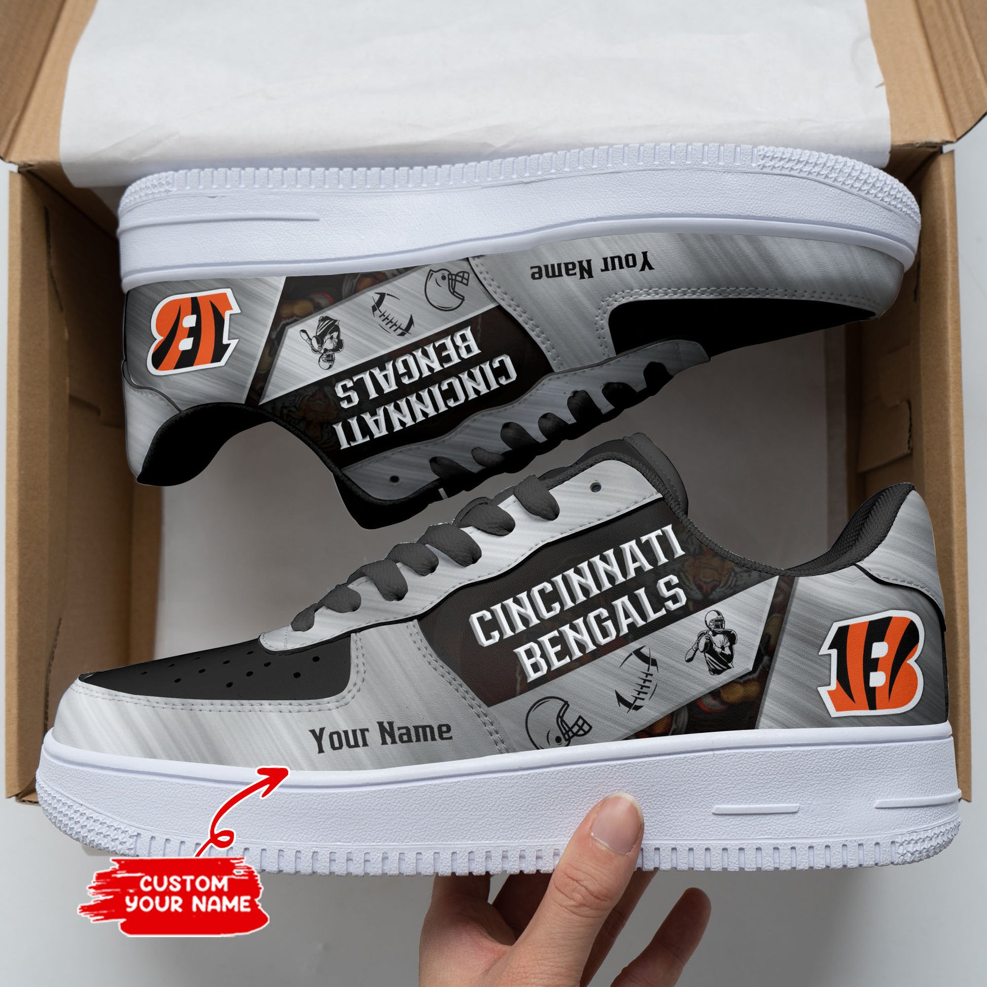 Footwearstorm Cincinnati Bengals NFL Air Low-Top Sneakers Shoes For Men And Women 1205691