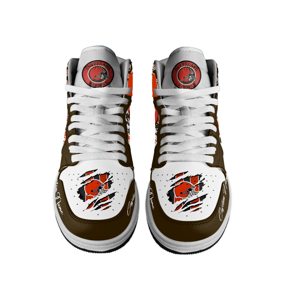 Footwearstorm Cleveland Browns AJ1 High Sneakers Shoes For Men And Women 1