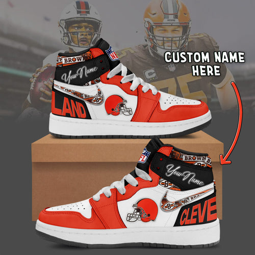 Footwearstorm Cleveland Browns AJ1 High Sneakers Shoes For Men And Women 2