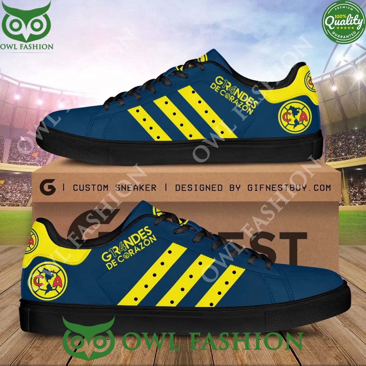Footwearstorm Club AmÃ©rica Grandes De Corazon Skate Stan Shoes Sneakes For Men And Women 1