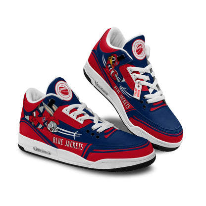 Footwearstorm Columbus Blue Jackets AJ3 Sneakers Shoes For Men And Women