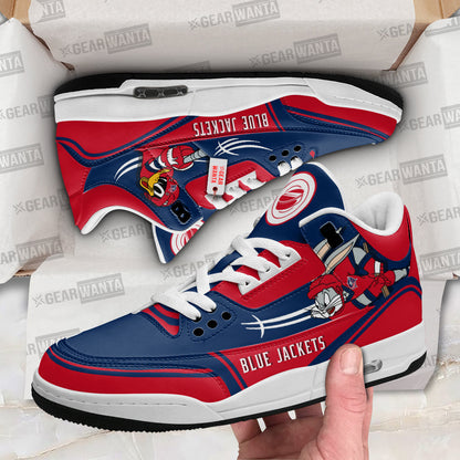 Footwearstorm Columbus Blue Jackets AJ3 Sneakers Shoes For Men And Women