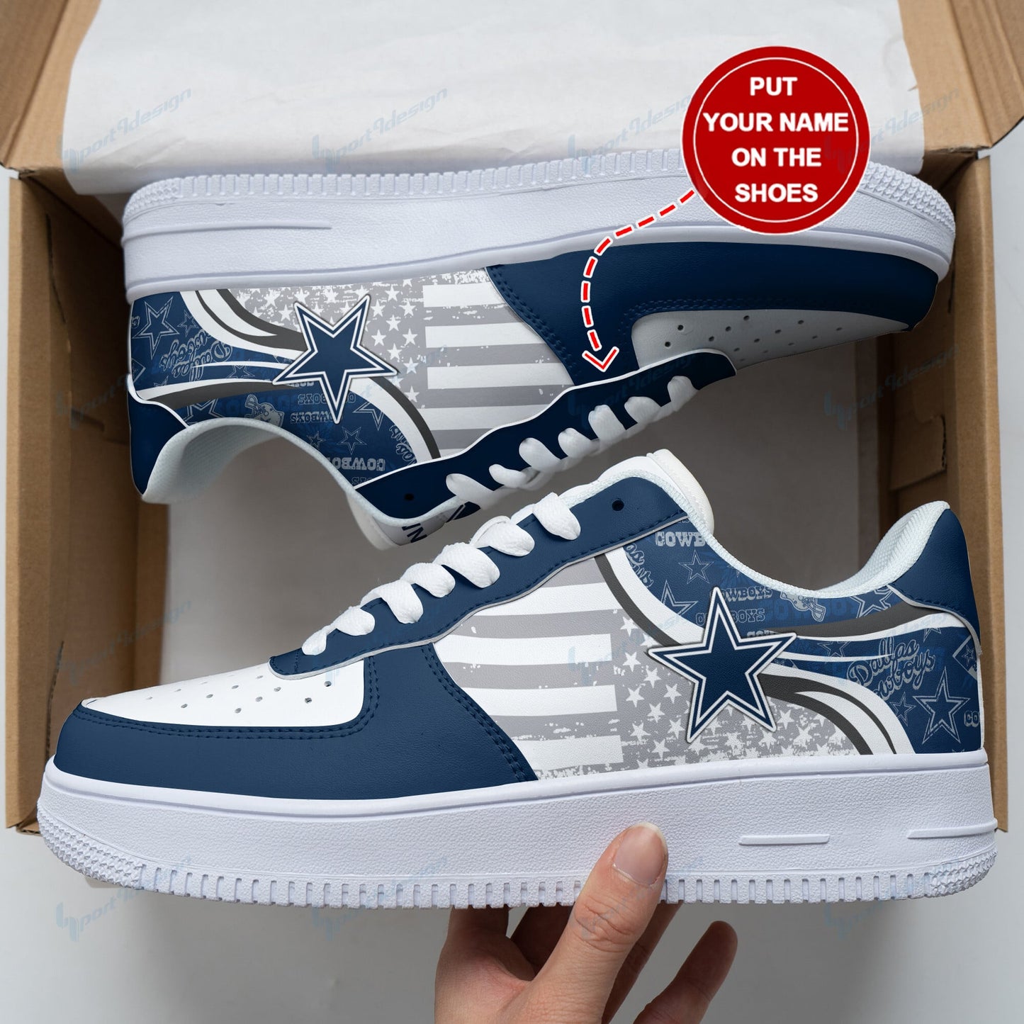 Footwearstorm Dallas Cowboys Air Low-Top Sneakers Shoes For Men And Women 120558